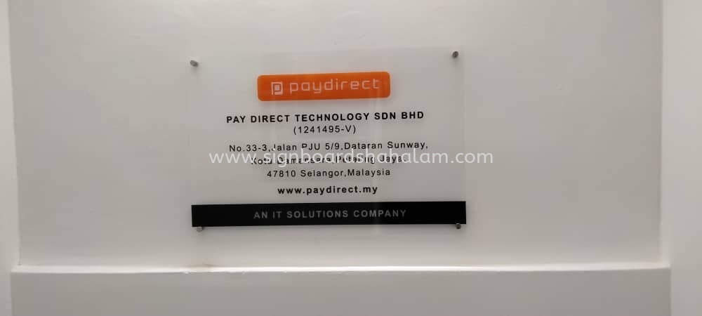 PAY DIRECT TECHNOLOGY INDOOR ACRYLIC POSTER FARME SIGNAGE 