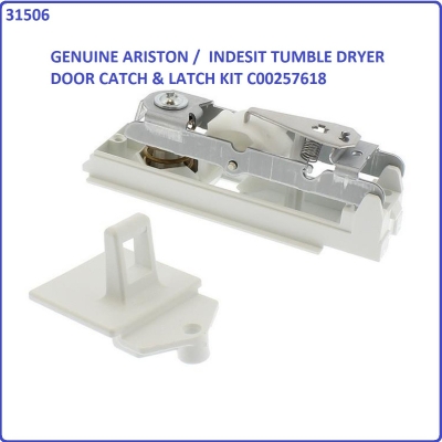 Code: 31506 ARISTON AS70C /  INDESIT TUMBLE DRYER DOOR CATCH & LATCH KIT C00257618 ORIGINAL