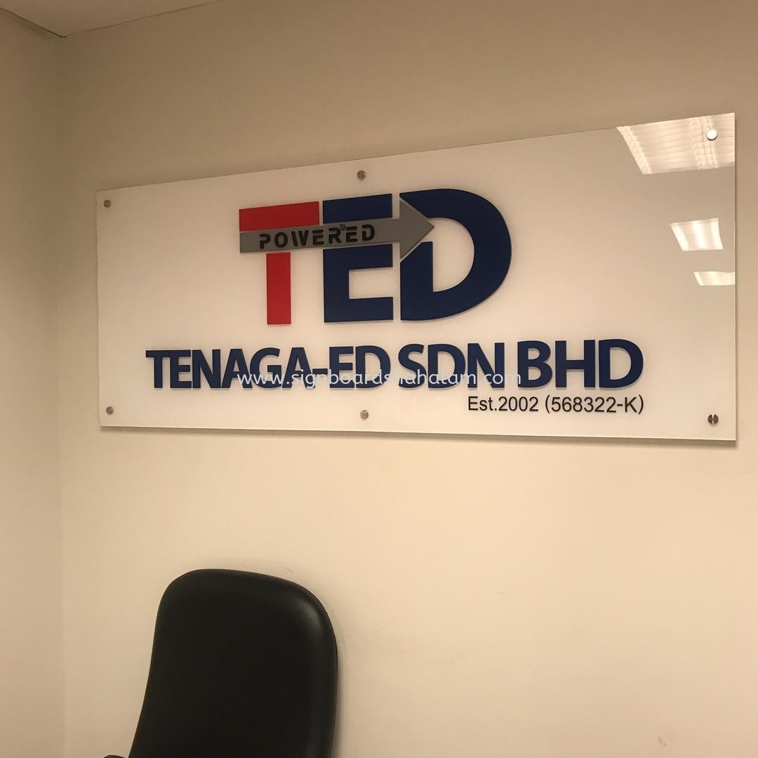 TENAGA-ED ACRYLIC POSTER FRAME WITH ACRYLIC 3D LETTERING 