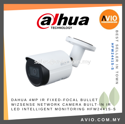 Dahua 4MP 4 Megapixel IP67 Outdoor Bullet WizSense IP Network CCTV Camera Mic MicroSD Slot 30m IR 3.6mm Lens HFW2441S-S