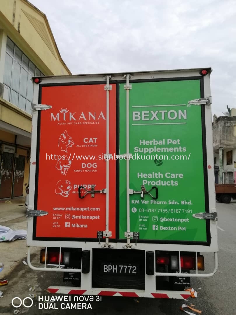 KM VET PHARM TRUCK LORRY & VAN STICKER PRINTING AT KUANTAN 