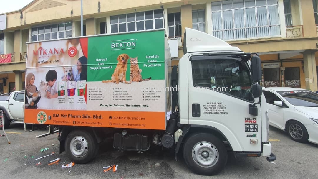 KM VET PHARM TRUCK LORRY & VAN STICKER PRINTING AT KUANTAN 