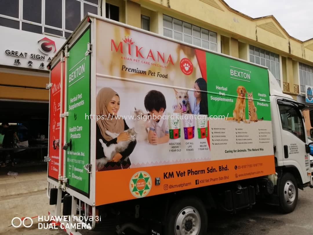 KM VET PHARM TRUCK LORRY & VAN STICKER PRINTING AT KUANTAN 