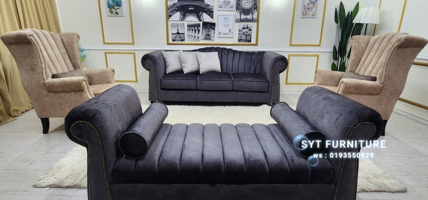 black line sofa 