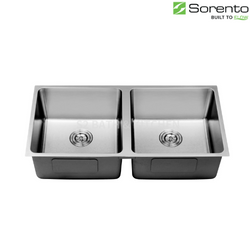 Sorento Undermount Kitchen Sink Double Bowl (Equal Size) Handmade Sink Sink Kitchen