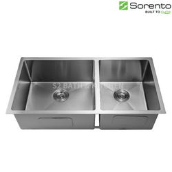 Sorento Undermount Kitchen Sink Double Bowl Handmade Sink Sink Kitchen