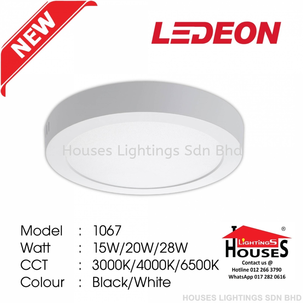 1067 15W 20W 28W WH-R LED - DL CW WW Led Surface Downlight Selangor ...