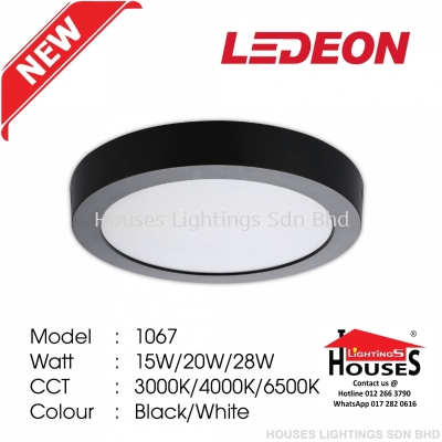 1067 15W 20W 28W BK-R LED - DL CW WW