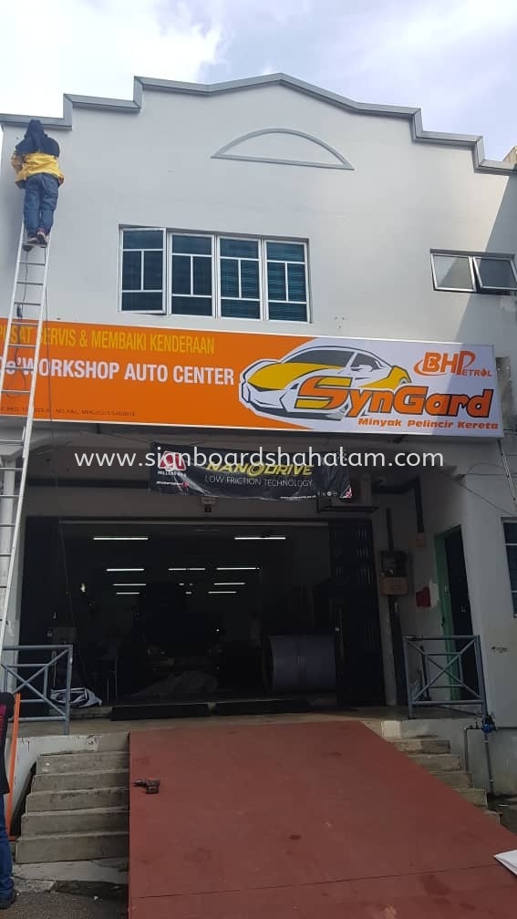 DE'WORKSHOP AUTO CENTER OUTDOOR LIGHTBOX SIGNBOARD & DOUBLE SIDE LIGHTBOX 