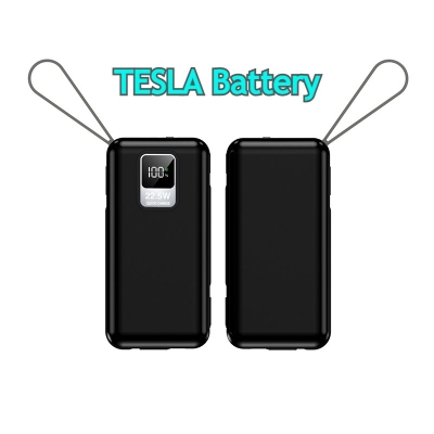 QC-304 QUICKPOWER - 10000mAh - 22.5W SUPER CHARGE - TESLA BATTERY - BUILT IN QUICK CHARGE CABLES