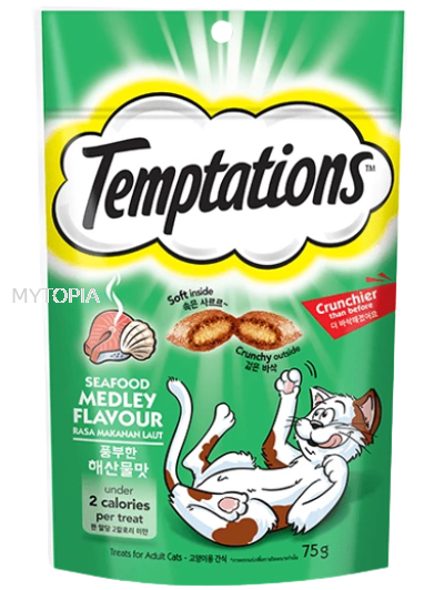 TEMPTATIONS TREATS SEAFOOD 75G