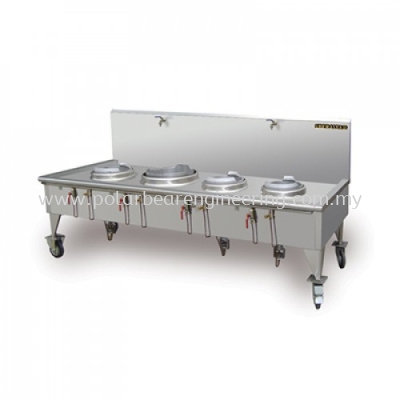 3 BURNER KWALI RANGE & 1 SOUP RING (S) TYPE