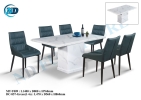 ND-MT-T009 + DC857 (GREEN) DINING ROOM SET