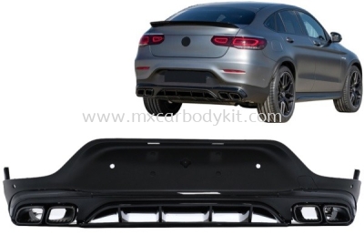 MERCEDES BENZ GLC CLASS X253 COUPE GT STYLE REAR DIFFUSER + PIPE