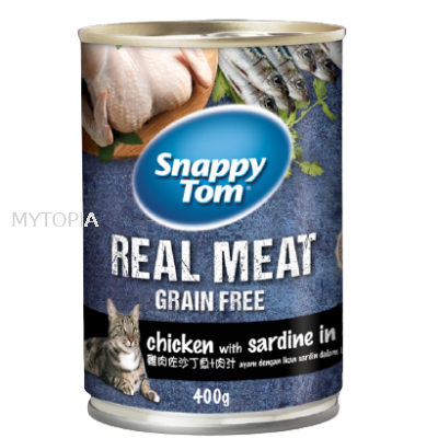 SNAPPY TOM CHICKEN WITH SARDINE IN GRAVY 400G