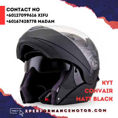 KYT Convair Flipup Matt Black