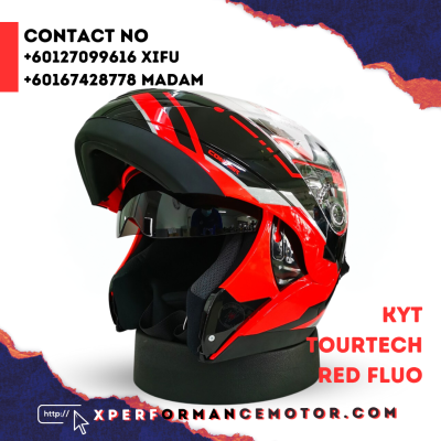 KYT Tourtech Red Fluo