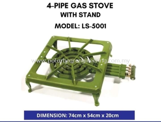 4 PIPE GAS STOVE WITH STAND