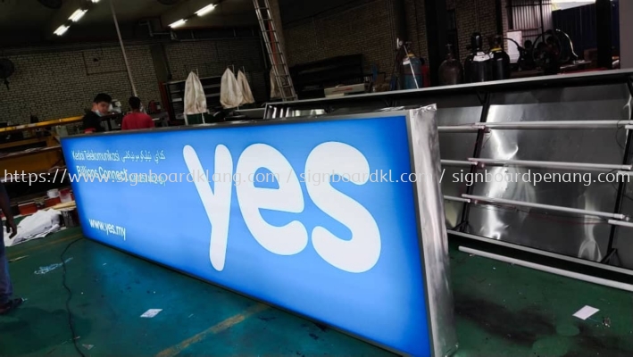 yes telecommunication  lightbox signage signboard 