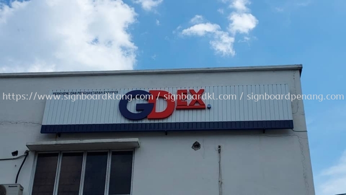 gdex aluminium trism base with 3d led frontlit lettering signage signboard 