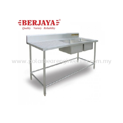 DOUBLE BOWL SINK TABLE (RIGHT) (BERJAYA)