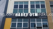 harry gym 3d led box up frontlit lettering signage at cheras 3D BOX UP LETTERING SIGNBOARD