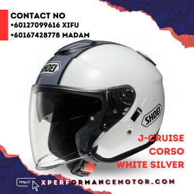 SHOEI J-CRUISE CORSO WHITE SILVER