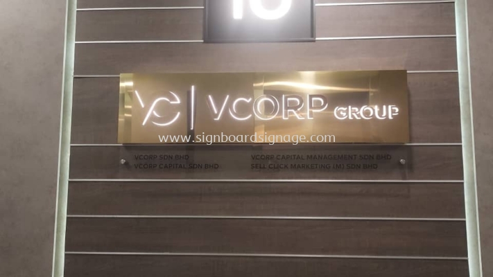 Vcorp Group - 3D LED Backlit with Stainless Steel Box Up - Ampang 