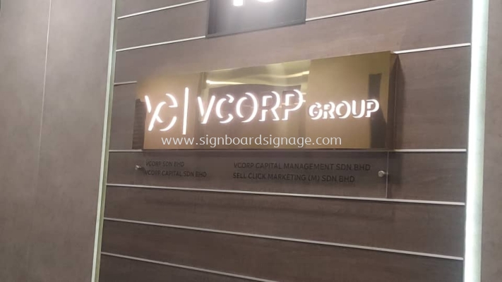 Vcorp Group - 3D LED Backlit with Stainless Steel Box Up - Ampang 