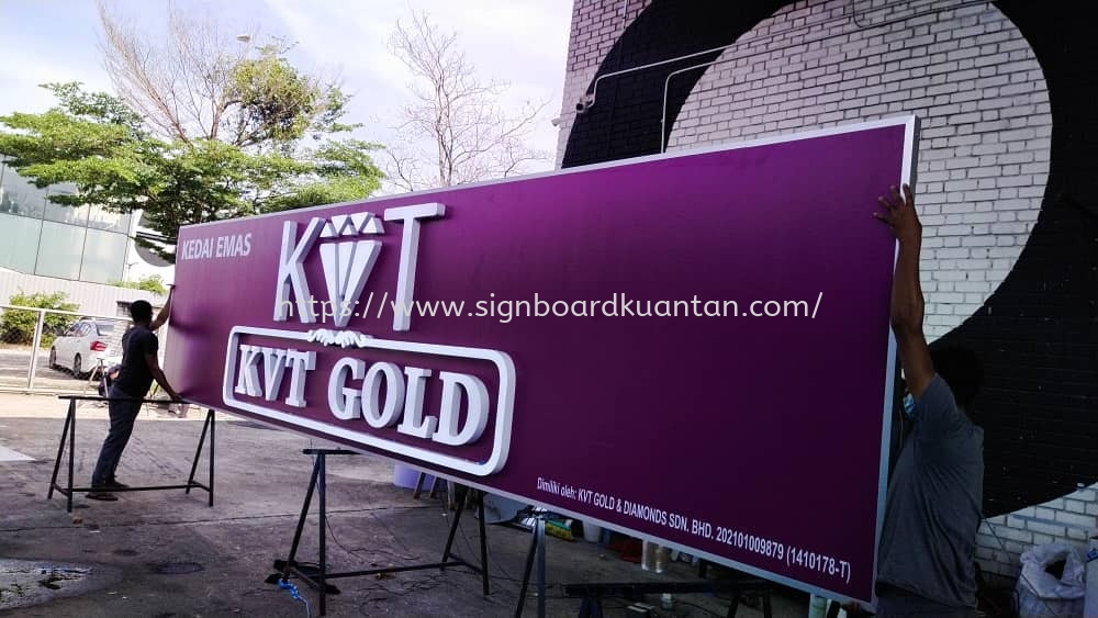 KVT GOLD & DIAMONDS OUTDOOR 3D LED FRONTLIT SIGNAGE AI GAMBANG PAHANG 