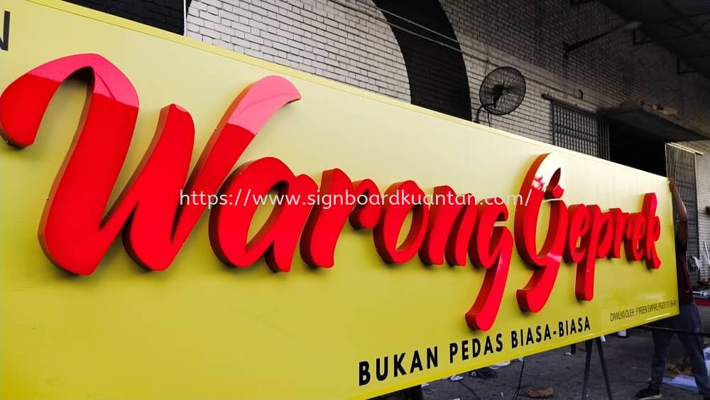 WARONG GEPREK OUTDOOR 3D LED FRONTLIT SIGNAGE AT KUANTAN AIR PUTIH 