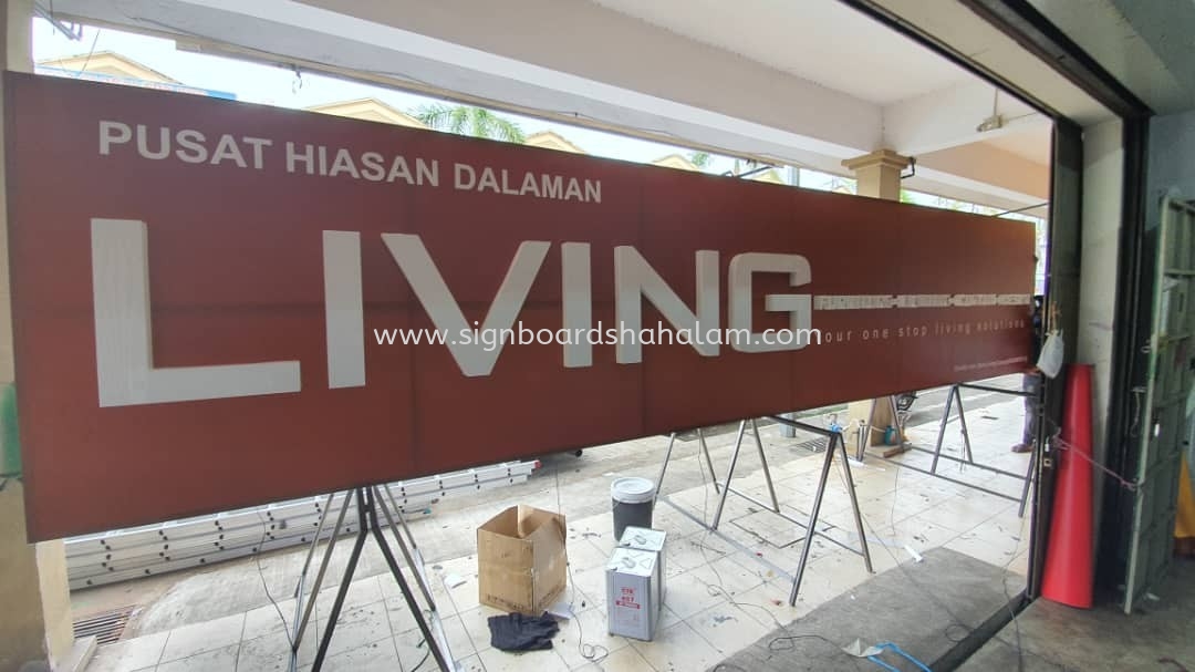 PUSAT HIASAN DALAMAN LIVING OUTDOOR 3D LED FRONTLIT SIGNAGE AT KUALA LUMPUR 