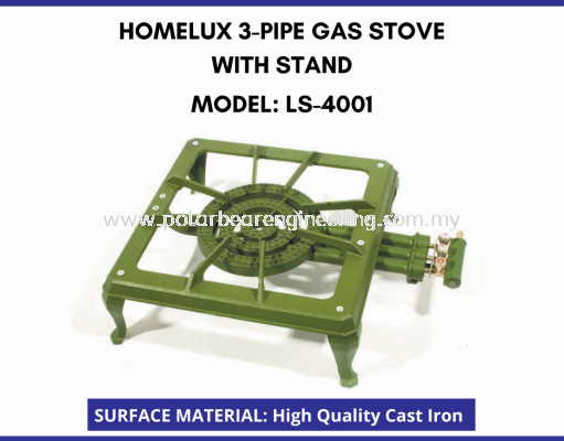 3 PIPE GAS STOVE WITH STAND