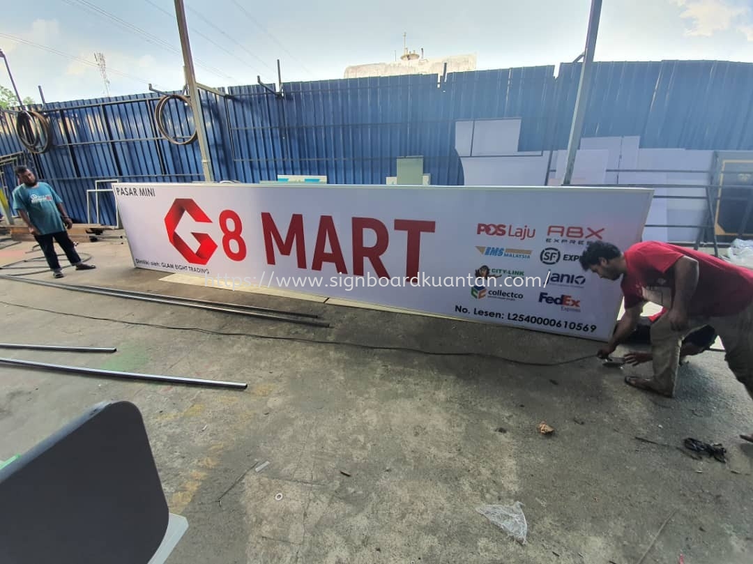 G8 MART PASAR MINI LIGHTBOX SIGNBOARD AT KUANTAN SEMAMBU 