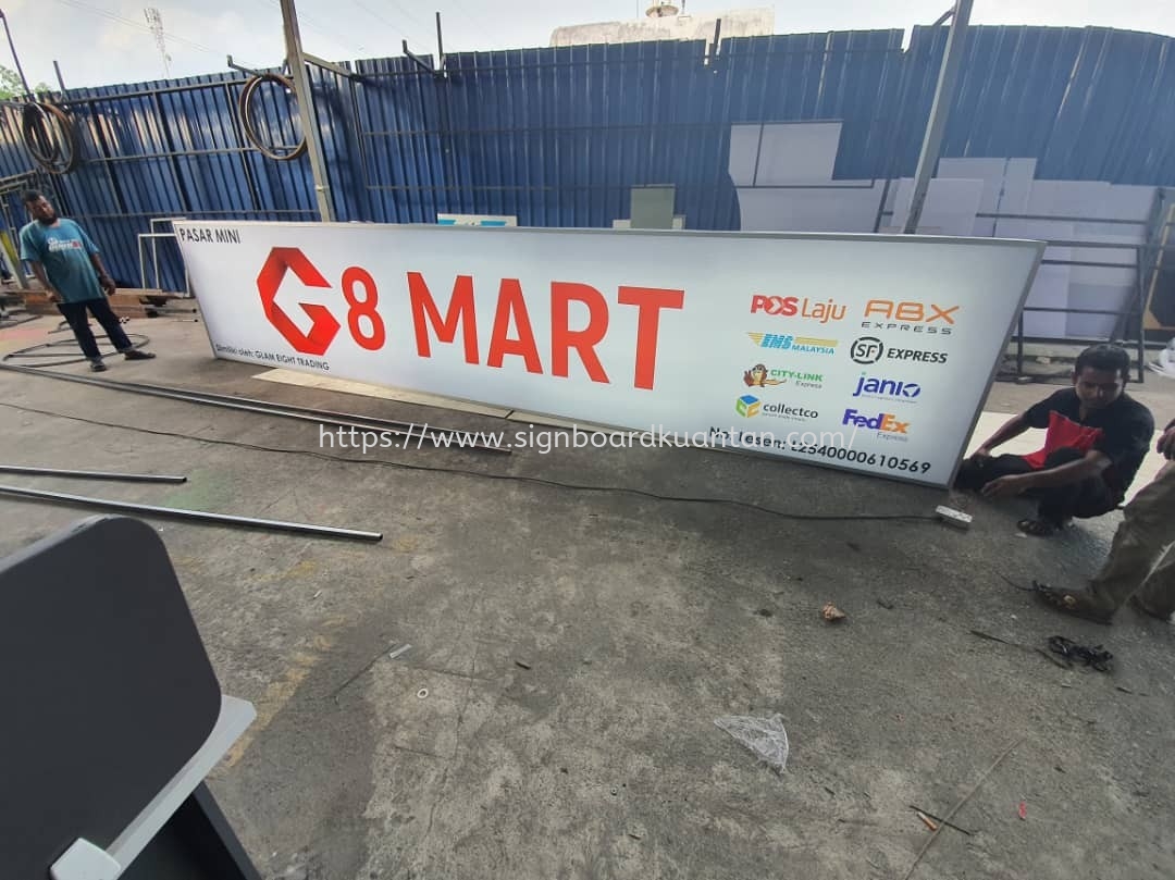 G8 MART PASAR MINI LIGHTBOX SIGNBOARD AT KUANTAN SEMAMBU 