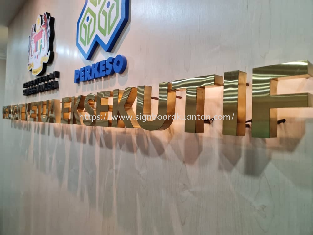 CHIEF EXECUTIVE OFFIVE INDOOR 3D LED BACKLIT LETTERING & 3D LETTERING SIGNAGE AT KUANTAN SEMAMBU