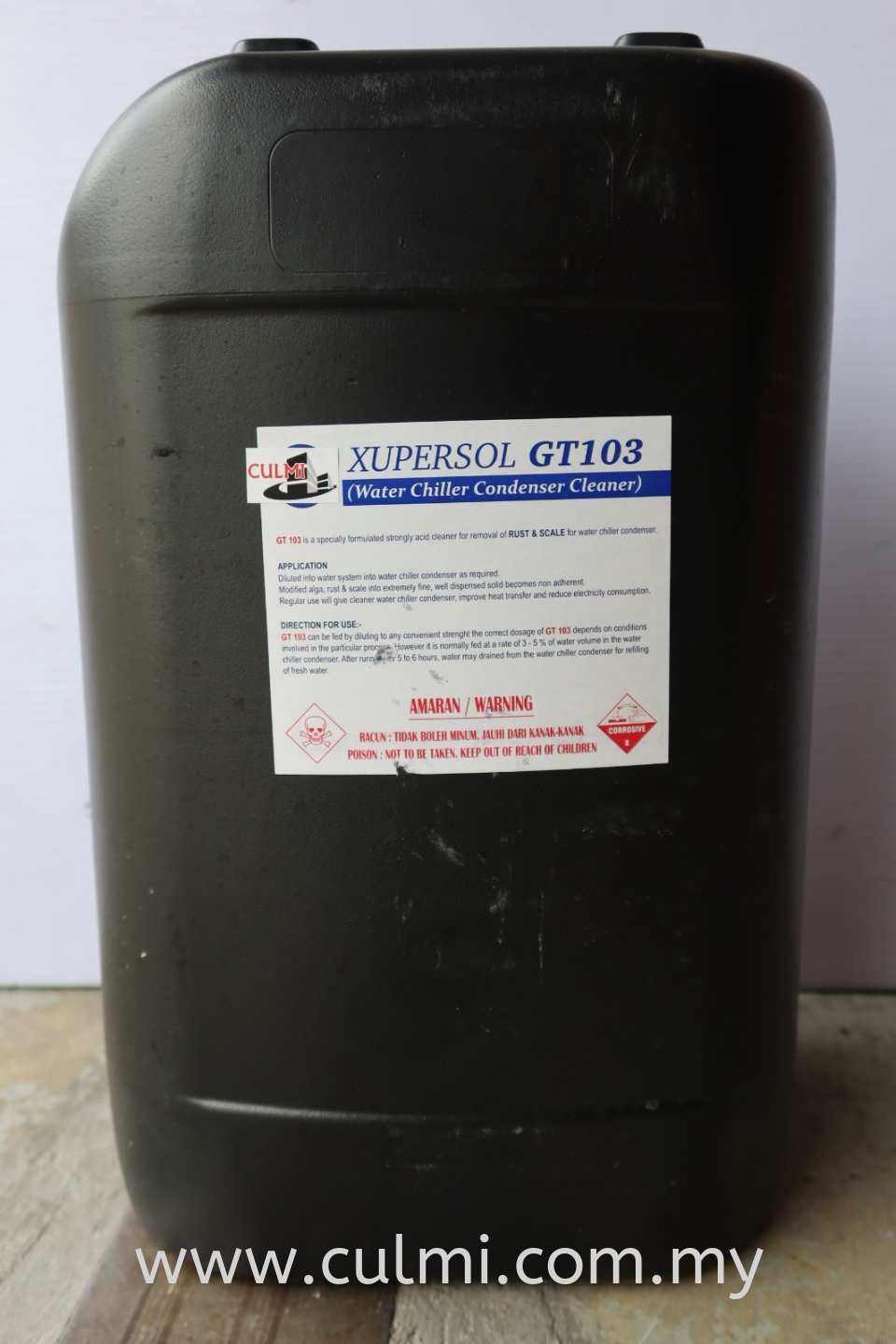 CULMI XUPERSOL GT103 WATER CHILLER CONDENSER (COOLING TOWER) (ACID CLEANER) (25L/PAIL)