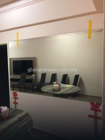 5mm clear mirror ( frameless) @Cypress evergreen, Sungai Long, Cheras, Selangor 