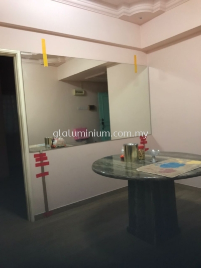 5mm clear mirror ( frameless) @Cypress evergreen, Sungai Long, Cheras, Selangor 