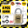 YALE Y110/40/123/4 | Y110/40/123/6 4/6PCS 40MM Y-Series Brass Padlock Lock Products Safety & Security