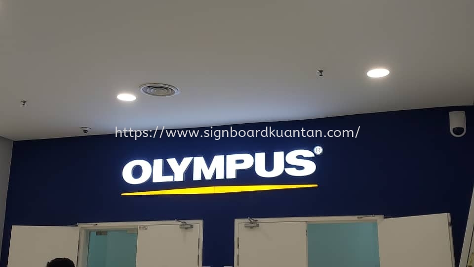 OLYMPUS INDOOR 3D LED FRONTLIT LETTERING & LOGO SIGNAGE AT KUANTAN Semambu