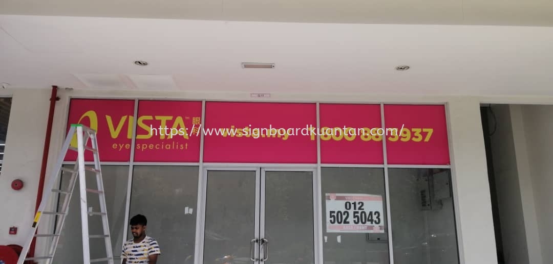 VISTA EYE SPECIALIST INKJET PRINTING GLASS STICKER AT KUANTAN SEMAMBU 