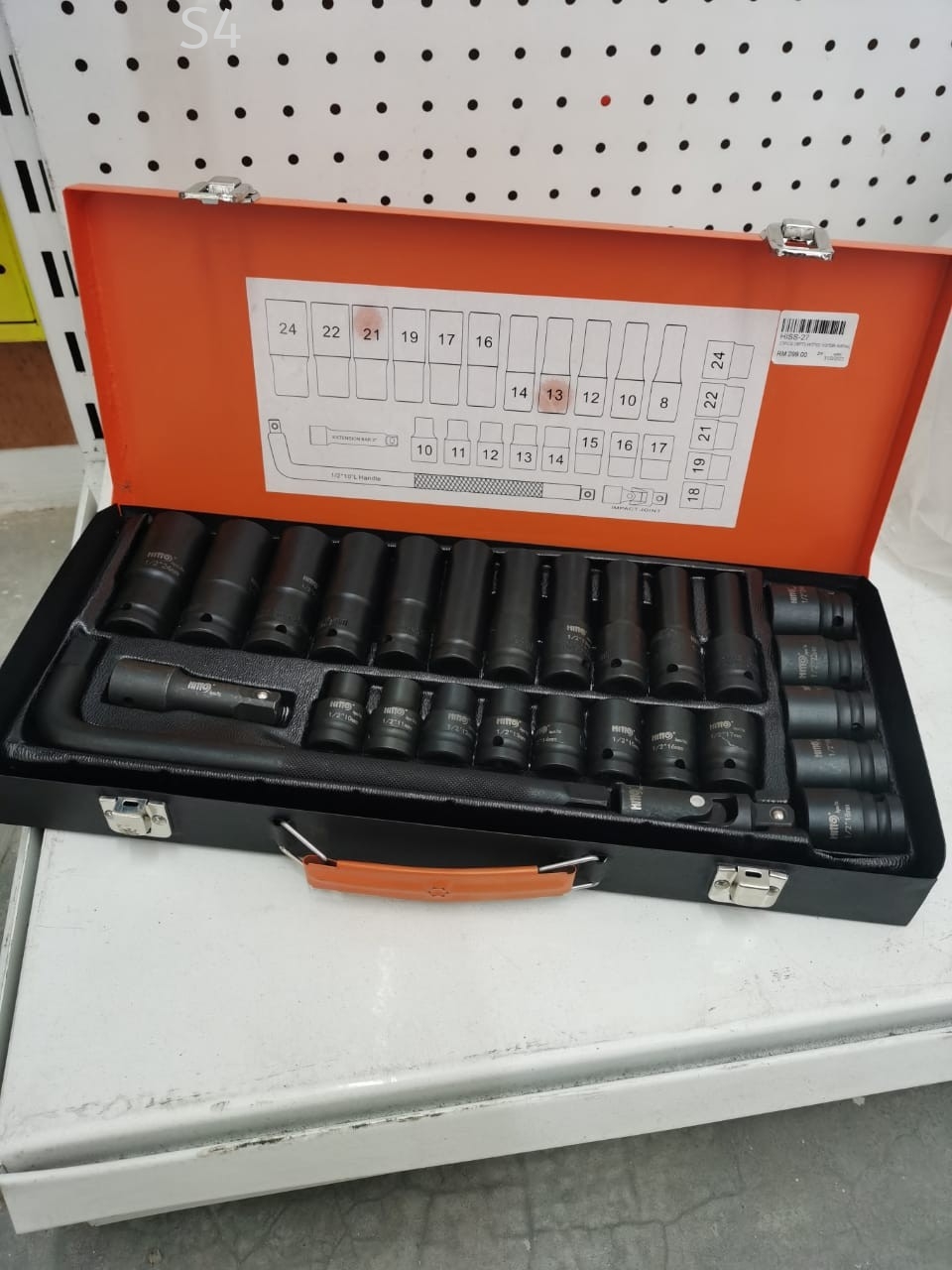 27Pcs 1/2" 6PT Impact Socket Set *Standard & Deep