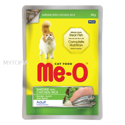 ME-O POUCH SARDINE, CHICKEN & RICE 80G