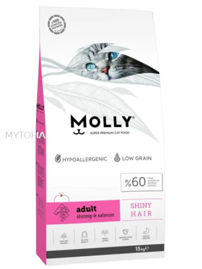 MOLLY *SHINY HAIR SHRIMP & SALMON 15KG