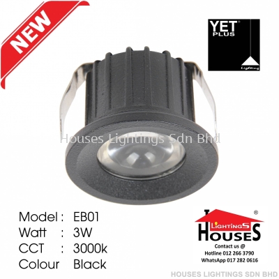 EB01 3W BK-R LED-WW