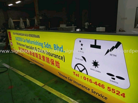 success car refurnishing lightbox signage signboard at subang jaya selangor