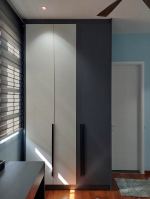 Modern White & Grey Wardrobe Design -  Interior Design Ideas-Renovation-Residential-Johor Bahru