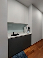 Modern White & Grey Dry Kitchen Design - Interior Design Ideas-Renovation-Residential-Johor Bahru
