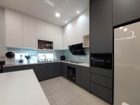 Modern White & Grey Kitchen Cabinet Design - Interior Design Ideas-Renovation-Residential-Johor Bahru